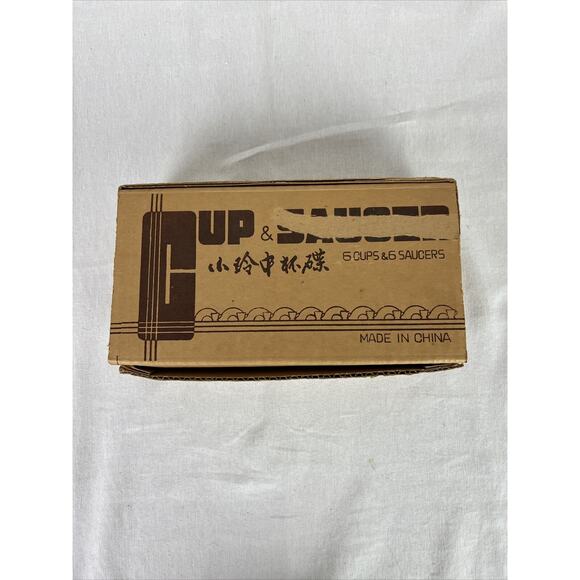 Demitasse Cups & Saucers Set Of 6 Pink Floral Porcelain Vintage Made In China - Picture 3 of 12